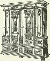 An illustration from The book of decorative furniture, its form, colour and history (1910)