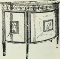 An illustration from The book of decorative furniture, its form, colour and history (1910)