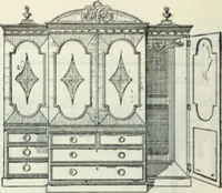 An illustration from The book of decorative furniture, its form, colour and history (1910)