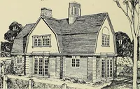 An illustration from The book of the exhibition of houses and cottages, Romford garden suburb, Gidea Park (1911)