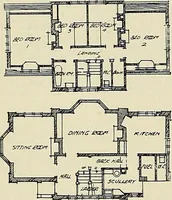 An illustration from The book of the exhibition of houses and cottages, Romford garden suburb, Gidea Park (1911)