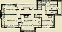 An illustration from The book of the exhibition of houses and cottages, Romford garden suburb, Gidea Park (1911)