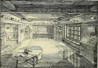 An illustration from The book of the exhibition of houses and cottages, Romford garden suburb, Gidea Park (1911)