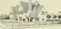 An illustration from The book of the exhibition of houses and cottages, Romford garden suburb, Gidea Park (1911)