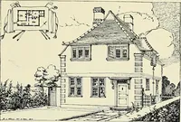 An illustration from The book of the exhibition of houses and cottages, Romford garden suburb, Gidea Park (1911)