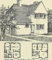 An illustration from The book of the exhibition of houses and cottages, Romford garden suburb, Gidea Park (1911)