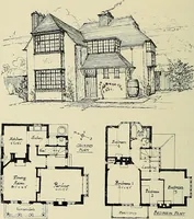 An illustration from The book of the exhibition of houses and cottages, Romford garden suburb, Gidea Park (1911)