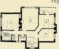 An illustration from The book of the exhibition of houses and cottages, Romford garden suburb, Gidea Park (1911)
