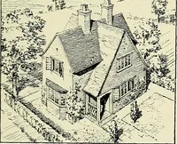 An illustration from The book of the exhibition of houses and cottages, Romford garden suburb, Gidea Park (1911)