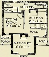 An illustration from The book of the exhibition of houses and cottages, Romford garden suburb, Gidea Park (1911)