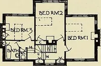 An illustration from The book of the exhibition of houses and cottages, Romford garden suburb, Gidea Park (1911)