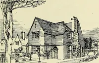 An illustration from The book of the exhibition of houses and cottages, Romford garden suburb, Gidea Park (1911)