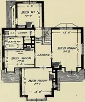 An illustration from The book of the exhibition of houses and cottages, Romford garden suburb, Gidea Park (1911)