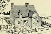 An illustration from The book of the exhibition of houses and cottages, Romford garden suburb, Gidea Park (1911)