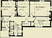 An illustration from The book of the exhibition of houses and cottages, Romford garden suburb, Gidea Park (1911)