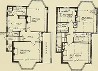 An illustration from The book of the exhibition of houses and cottages, Romford garden suburb, Gidea Park (1911)