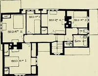 An illustration from The book of the exhibition of houses and cottages, Romford garden suburb, Gidea Park (1911)
