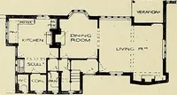 An illustration from The book of the exhibition of houses and cottages, Romford garden suburb, Gidea Park (1911)