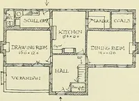 An illustration from The book of the exhibition of houses and cottages, Romford garden suburb, Gidea Park (1911)