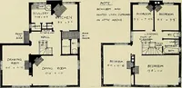 An illustration from The book of the exhibition of houses and cottages, Romford garden suburb, Gidea Park (1911)