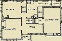 An illustration from The book of the exhibition of houses and cottages, Romford garden suburb, Gidea Park (1911)