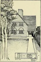 An illustration from The book of the exhibition of houses and cottages, Romford garden suburb, Gidea Park (1911)