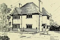 An illustration from The book of the exhibition of houses and cottages, Romford garden suburb, Gidea Park (1911)