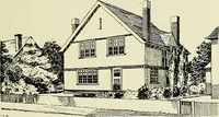An illustration from The book of the exhibition of houses and cottages, Romford garden suburb, Gidea Park (1911)