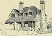 An illustration from The book of the exhibition of houses and cottages, Romford garden suburb, Gidea Park (1911)