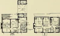 An illustration from The book of the exhibition of houses and cottages, Romford garden suburb, Gidea Park (1911)