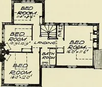 An illustration from The book of the exhibition of houses and cottages, Romford garden suburb, Gidea Park (1911)
