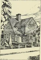 An illustration from The book of the exhibition of houses and cottages, Romford garden suburb, Gidea Park (1911)