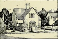 An illustration from The book of the exhibition of houses and cottages, Romford garden suburb, Gidea Park (1911)