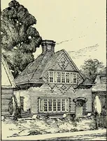 An illustration from The book of the exhibition of houses and cottages, Romford garden suburb, Gidea Park (1911)