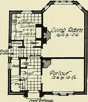 An illustration from The book of the exhibition of houses and cottages, Romford garden suburb, Gidea Park (1911)