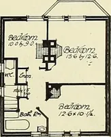 An illustration from The book of the exhibition of houses and cottages, Romford garden suburb, Gidea Park (1911)