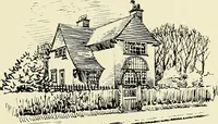 An illustration from The book of the exhibition of houses and cottages, Romford garden suburb, Gidea Park (1911)