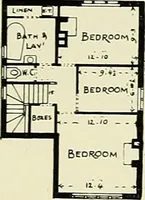 An illustration from The book of the exhibition of houses and cottages, Romford garden suburb, Gidea Park (1911)