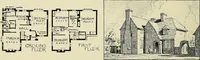 An illustration from The book of the exhibition of houses and cottages, Romford garden suburb, Gidea Park (1911)