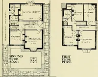 An illustration from The book of the exhibition of houses and cottages, Romford garden suburb, Gidea Park (1911)