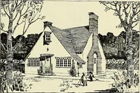An illustration from The book of the exhibition of houses and cottages, Romford garden suburb, Gidea Park (1911)