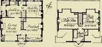An illustration from The book of the exhibition of houses and cottages, Romford garden suburb, Gidea Park (1911)