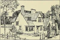 An illustration from The book of the exhibition of houses and cottages, Romford garden suburb, Gidea Park (1911)