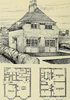 An illustration from The book of the exhibition of houses and cottages, Romford garden suburb, Gidea Park (1911)