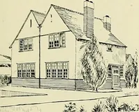 An illustration from The book of the exhibition of houses and cottages, Romford garden suburb, Gidea Park (1911)