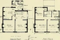 An illustration from The book of the exhibition of houses and cottages, Romford garden suburb, Gidea Park (1911)
