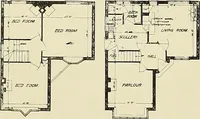 An illustration from The book of the exhibition of houses and cottages, Romford garden suburb, Gidea Park (1911)