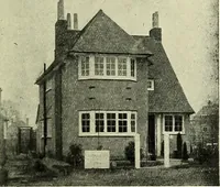 An illustration from The book of the exhibition of houses and cottages, Romford garden suburb, Gidea Park (1911)