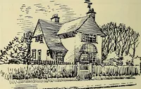 An illustration from The book of the exhibition of houses and cottages, Romford garden suburb, Gidea Park (1911)