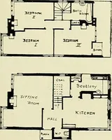 An illustration from The book of the exhibition of houses and cottages, Romford garden suburb, Gidea Park (1911)